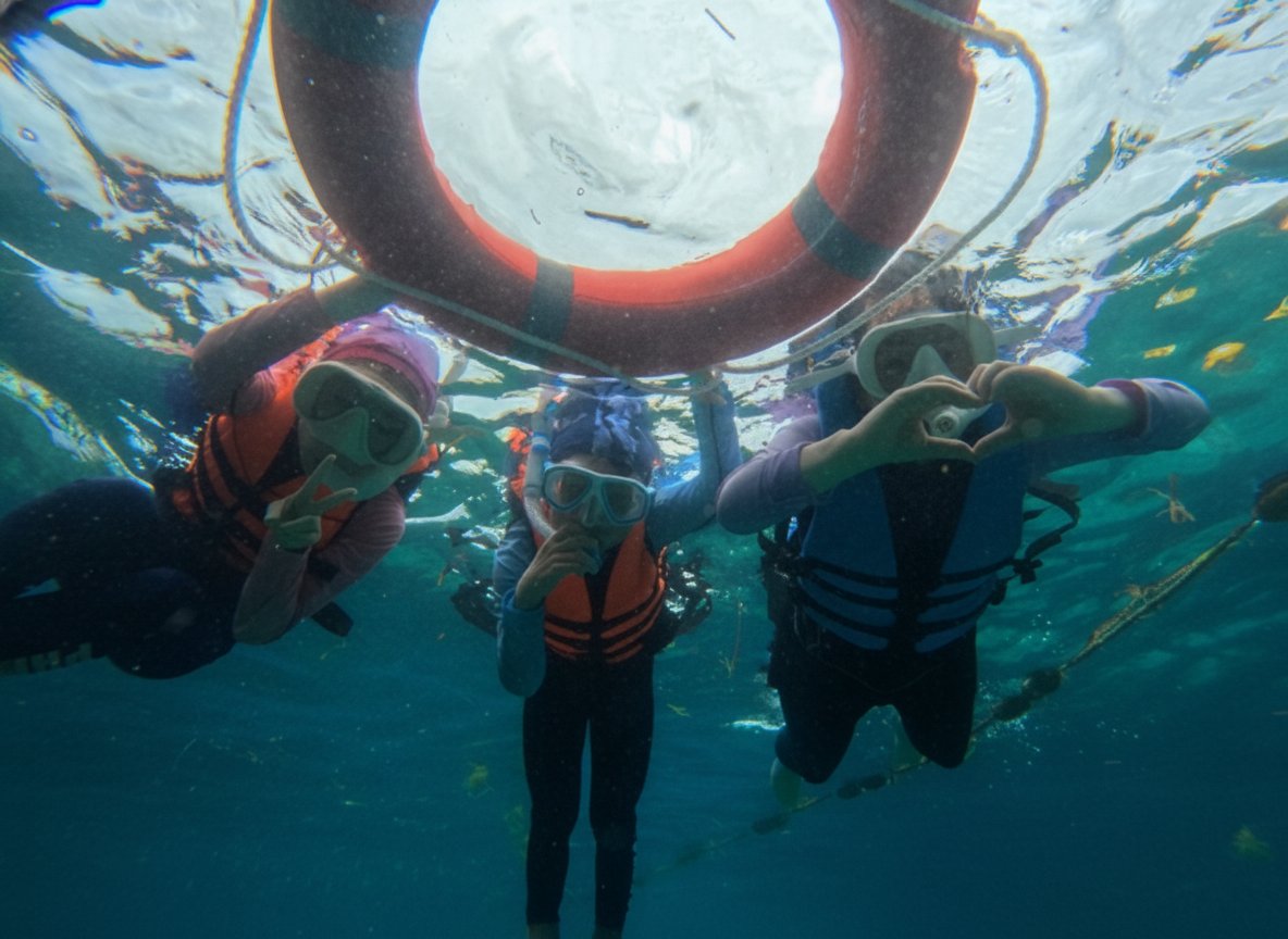 Snorkel straight off the deck